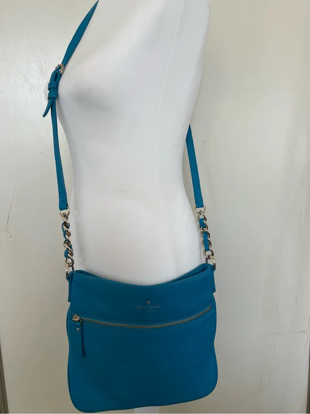 kate spade Teal Pebbled Leather Crossbody